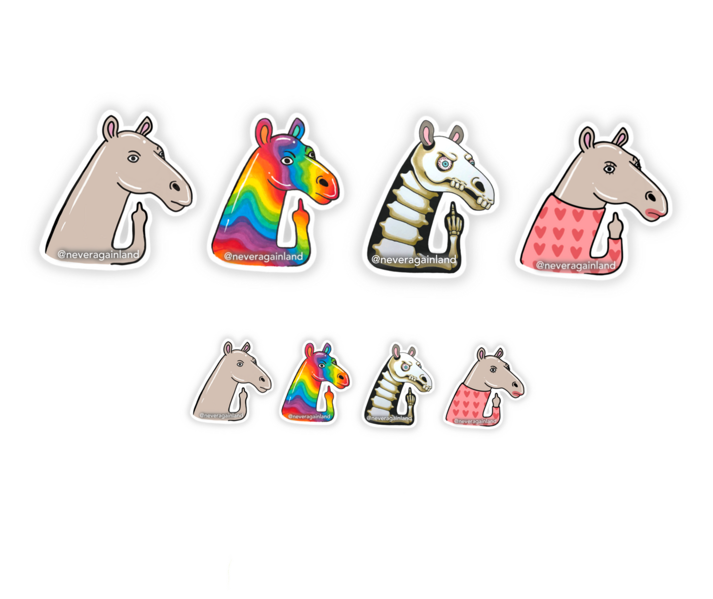 *Sticker* Pack - F U Horses ALL HOLO