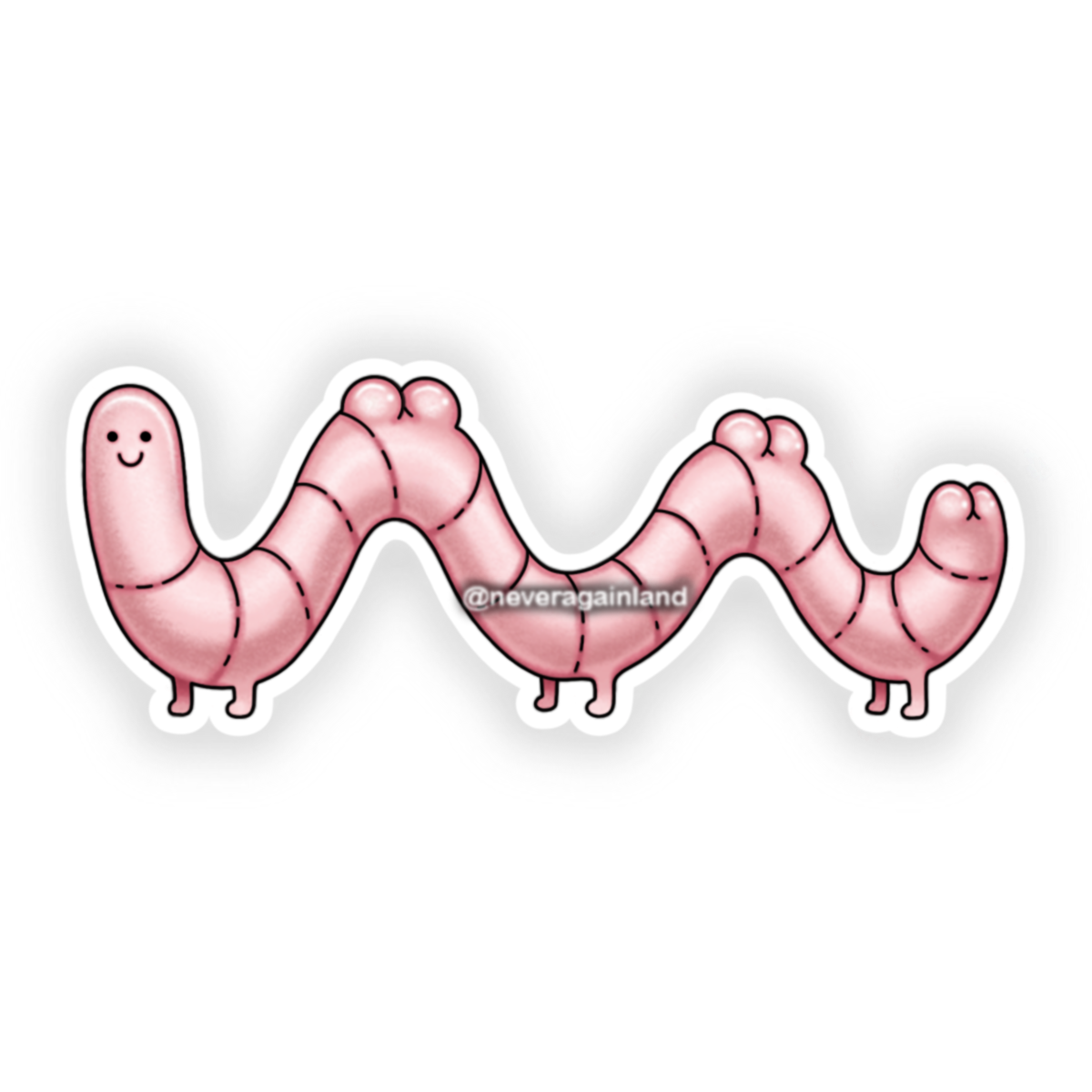 BUTT - Worm Sticker