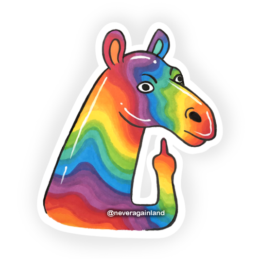 F U Rainbow Horse - Sticker (HOLO)